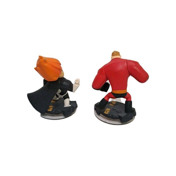 Disney Infinity Incredibles Lot Of 2 Mr. Incredible & Syndrome Figures Figurines - Picture 3 of 4